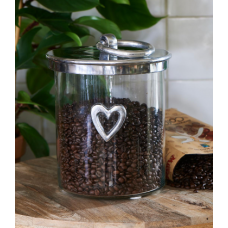 Heart Metal Storage Jar  - uitverkocht